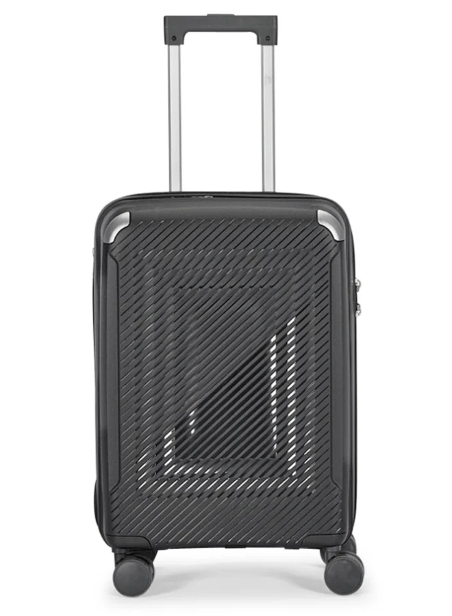 ليمرا طقم شنط سفر مكون من 3 حقائب أمتعة بعجلات و بتصميم صلب وقوي مصنوع  من مادة البولي بوربلين لون رمادي غامق